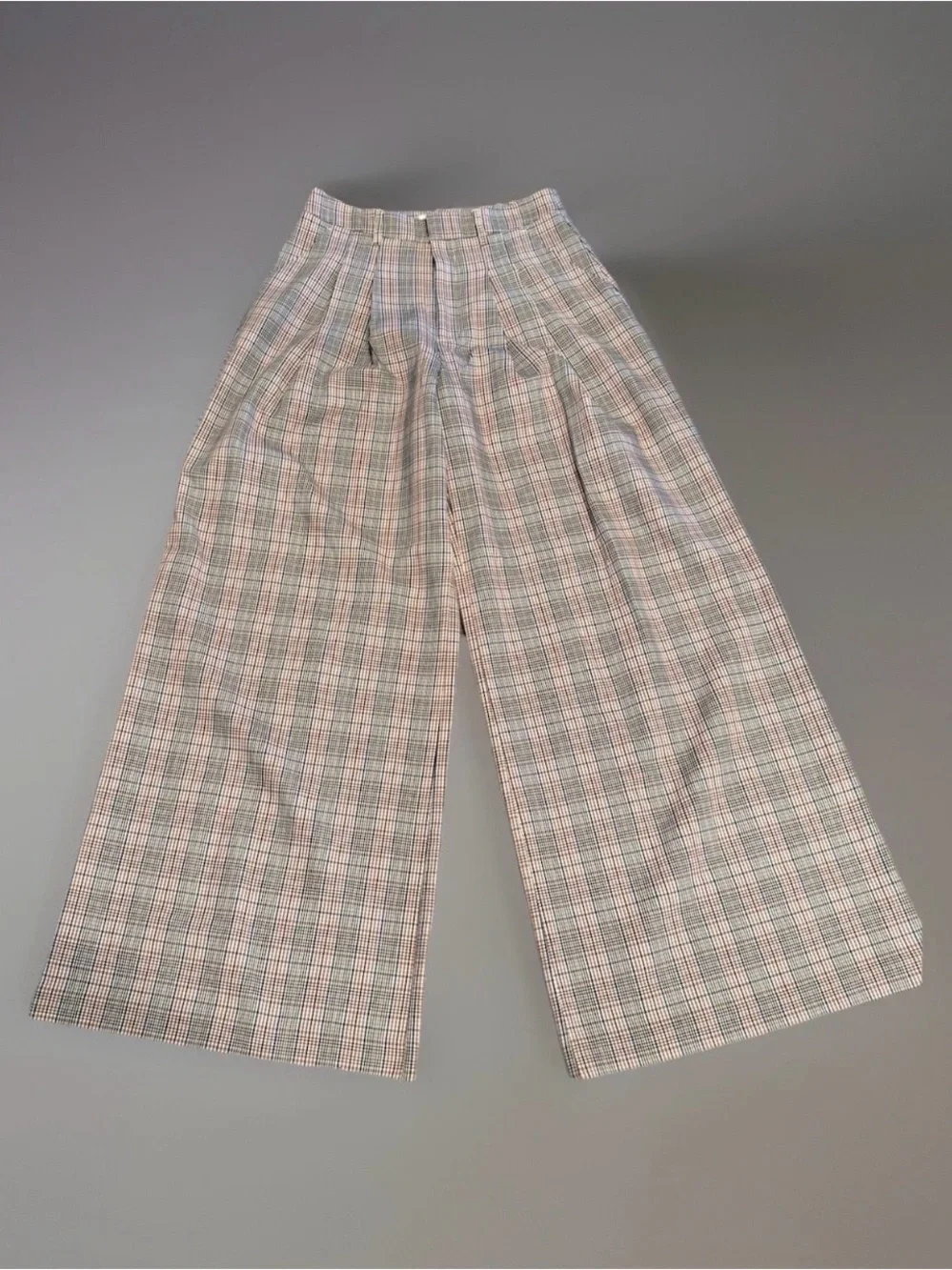 Maeve Anthropologie Plaid Wide Leg Culotte Pants Size 4 - Picture 1 of 3
